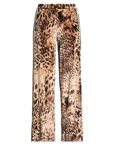Le Streghe Woman Pants Sand Size S Polyester, Elastane In Neutral