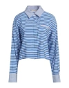 Le Streghe Woman Shirt Blue Size L Viscose, Polyester