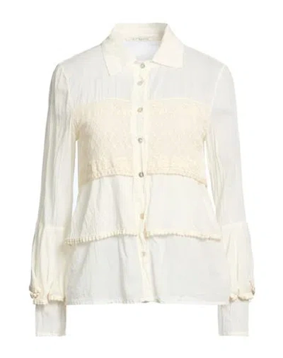 Le Streghe Woman Shirt Cream Size S Cotton In White