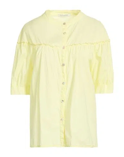 Le Streghe Woman Shirt Pastel Yellow Size M Cotton