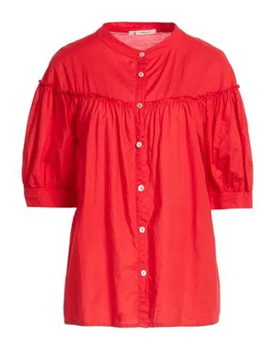 Le Streghe Woman Shirt Red Size M Cotton