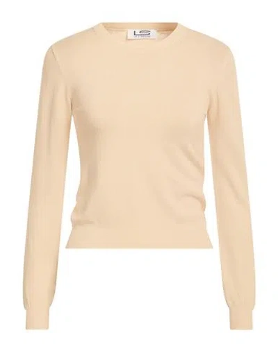 Le Streghe Woman Sweater Beige Size Onesize Viscose, Polyamide In Neutral