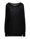 LE STREGHE LE STREGHE WOMAN SWEATER BLACK SIZE ONESIZE ACRYLIC, MOHAIR WOOL, POLYAMIDE