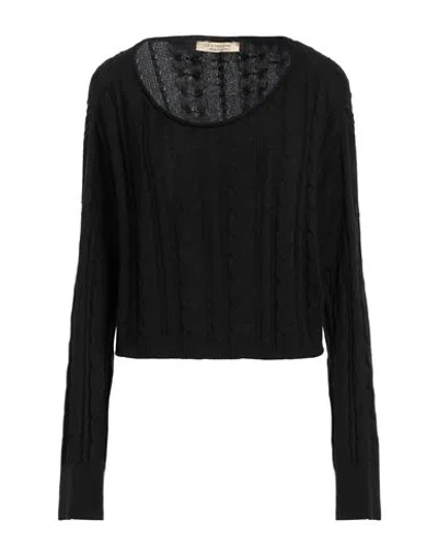 Le Streghe Woman Sweater Black Size Onesize Cotton In Black