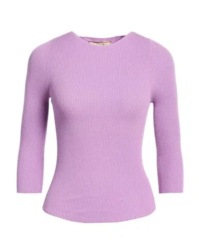 Le Streghe Woman Sweater Lilac Size Onesize Viscose, Polyamide In Purple