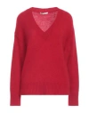 Le Streghe Woman Sweater Red Size Onesize Acrylic, Polyamide, Mohair Wool, Wool, Elastane