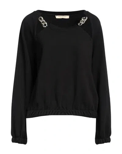 Le Streghe Woman Sweatshirt Black Size L Cotton, Polyester