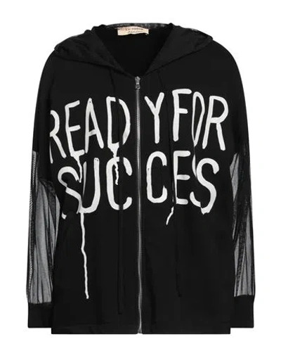 Le Streghe Woman Sweatshirt Black Size S Cotton, Polyester, Polyamide