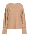 Le Streghe Woman Sweatshirt Camel Size M Cotton