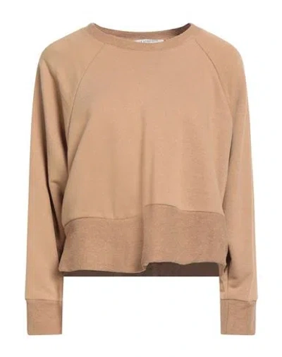 Le Streghe Woman Sweatshirt Camel Size M Cotton