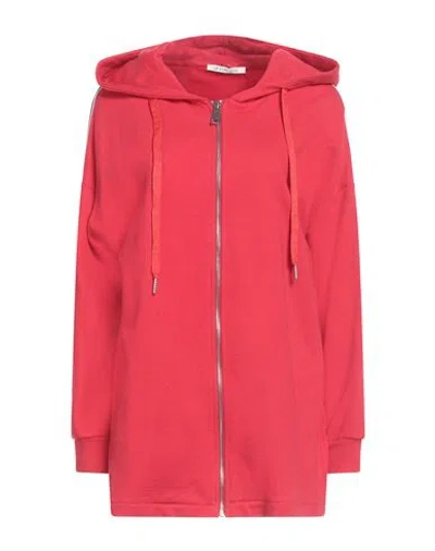 Le Streghe Woman Sweatshirt Red Size M Cotton