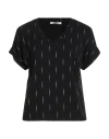 Le Streghe Woman T-shirt Black Size M Viscose, Elastane In Black