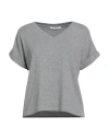 Le Streghe Woman T-shirt Grey Size M Viscose, Elastane In Gray