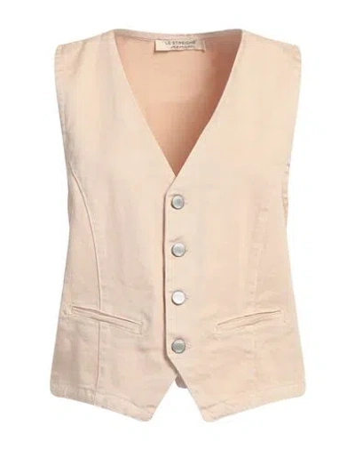Le Streghe Woman Tailored Vest Sand Size L Cotton, Elastane In Pink