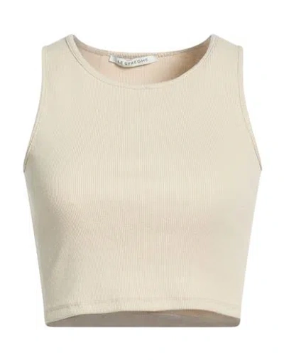 Le Streghe Woman Top Beige Size L Cotton, Elastane In Pink