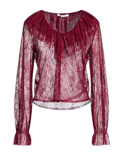 Le Streghe Woman Top Burgundy Size S Polyamide, Elastic Fibres In Red