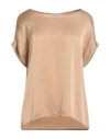 Le Streghe Woman Top Camel Size Onesize Viscose In Sand