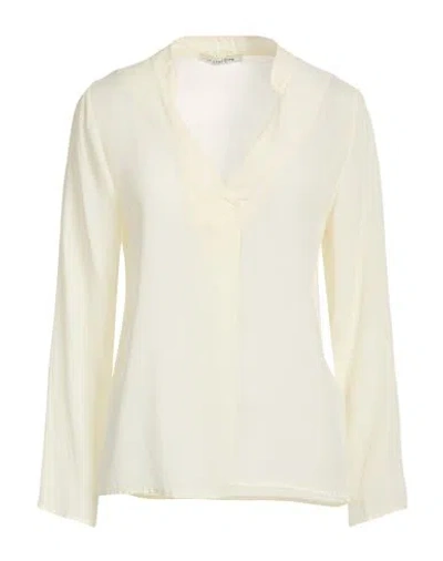Le Streghe Woman Top Cream Size M Viscose, Silk In Neutral