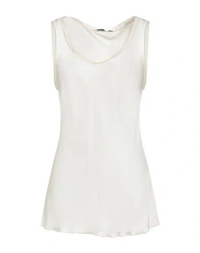 Le Streghe Woman Top Cream Size M Viscose In White