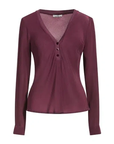 Le Streghe Woman Top Dark Purple Size M Viscose
