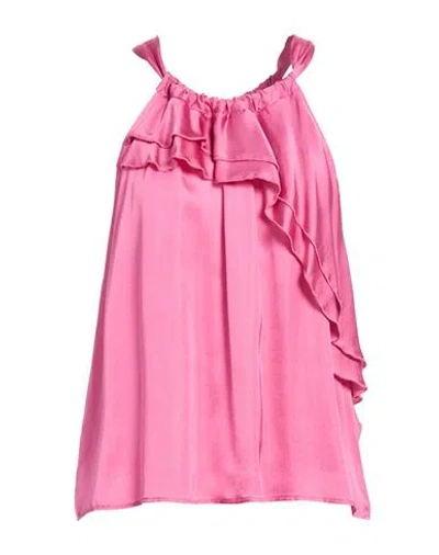 Le Streghe Woman Top Fuchsia Size M Viscose In Pink