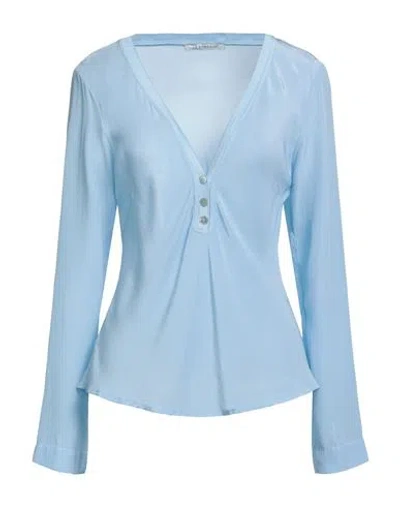 Le Streghe Woman Top Light Blue Size L Viscose