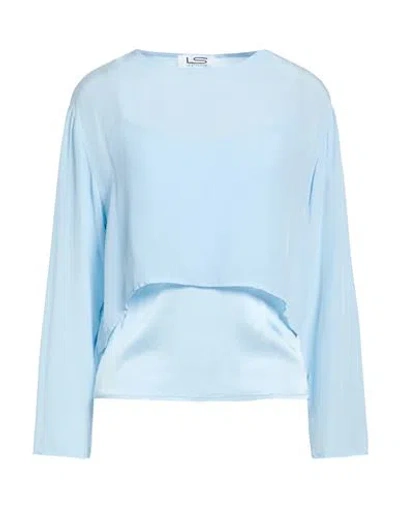 Le Streghe Woman Top Light Blue Size L Viscose