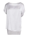 Le Streghe Woman Top Light Grey Size L Viscose In Gray