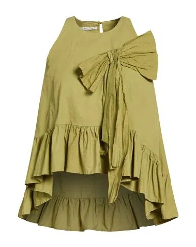 Le Streghe Woman Top Military Green Size S Cotton