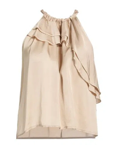 Le Streghe Woman Top Sand Size M Viscose In Brown