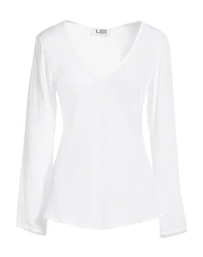 Le Streghe Woman Top White Size L Viscose