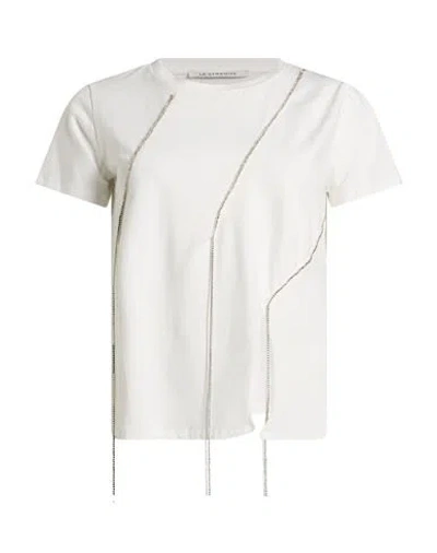 Le Streghe Woman T-shirt White Size S Cotton, Elastane