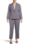Le Suit 50039417 Two Piece Formal Long Plus Size Pant Suit In Gray