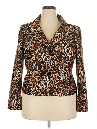 Pre-owned Le Suit Blazer Jacket In Brown