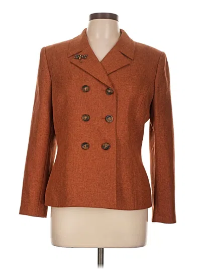 Pre-owned Le Suit Blazer Jacket In Brown