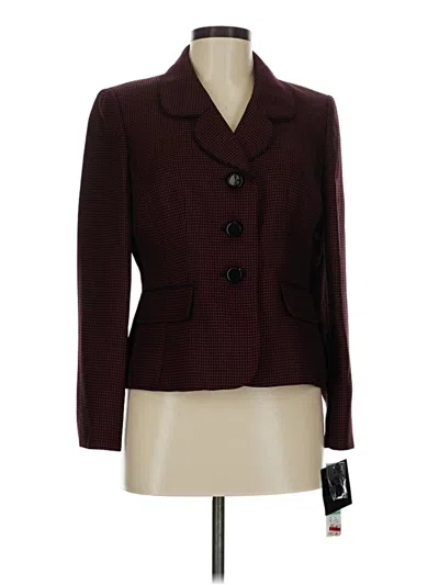 Pre-owned Le Suit Blazer Jacket In Burgundy