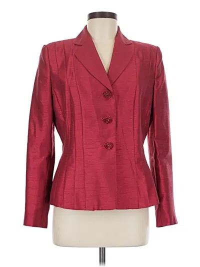 Pre-owned Le Suit Blazer Jacket In Burgundy