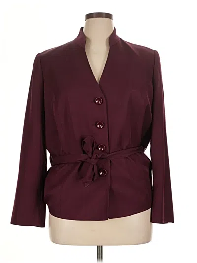 Pre-owned Le Suit Blazer Jacket In Burgundy