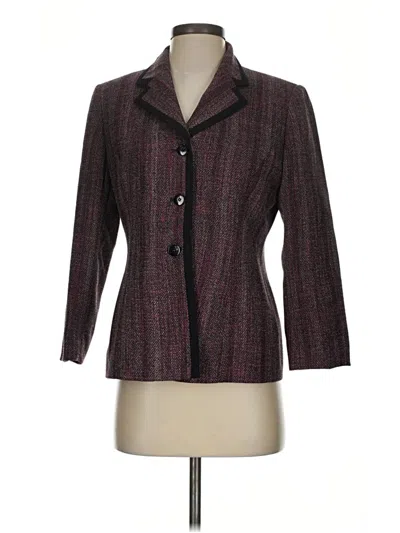 Pre-owned Le Suit Blazer Jacket In Burgundy