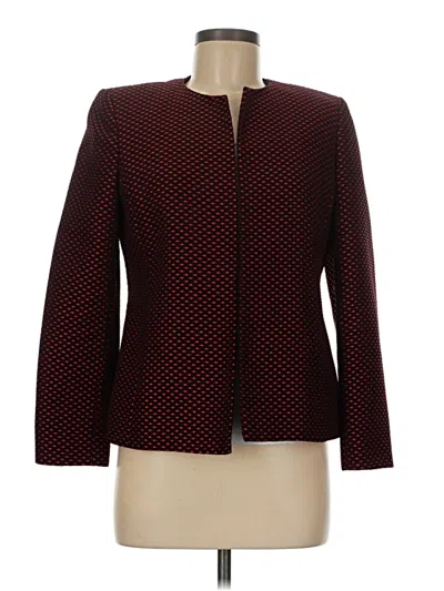 Pre-owned Le Suit Blazer Jacket In Burgundy