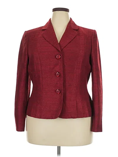 Pre-owned Le Suit Blazer Jacket In Burgundy