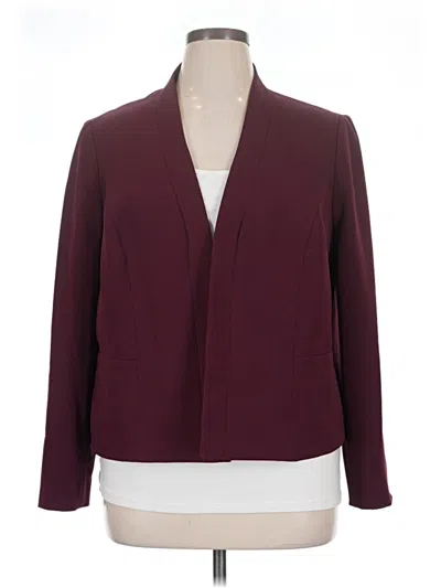 Pre-owned Le Suit Blazer Jacket In Burgundy