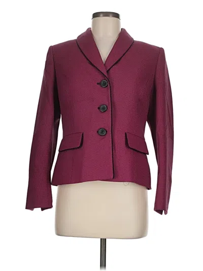 Pre-owned Le Suit Blazer Jacket In Burgundy