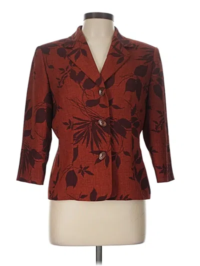 Pre-owned Le Suit Blazer Jacket In Burgundy