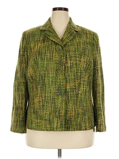 Pre-owned Le Suit Blazer Jacket In Green
