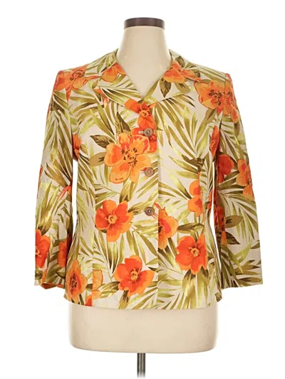 Pre-owned Le Suit Blazer Jacket In Orange