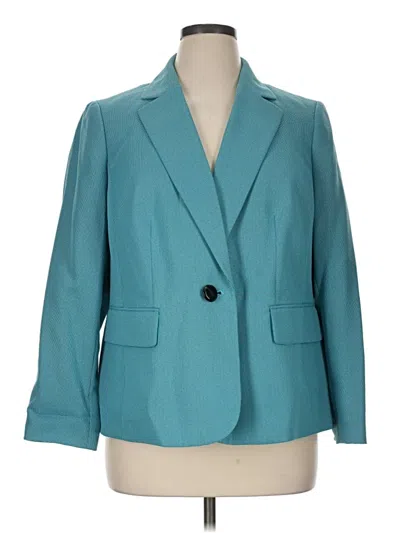 Pre-owned Le Suit Blazer Jacket In Teal