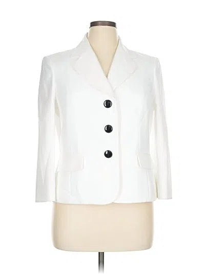 Pre-owned Le Suit Blazer Jacket In White