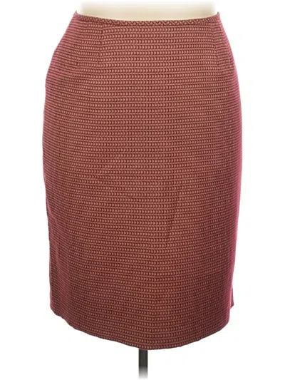 Pre-owned Le Suit Casual Skirt In Burgundy