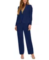 Le Suit Crepe Two-button Blazer & Pants, Regular And Petite Sizes In Indigo